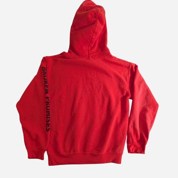 Broken Promises Red Hoodie - Size S – "I Wish Things Could Be Different" Graphic - Picture 2 of 4